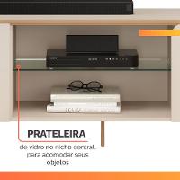 Rack Bancada Com Painel Led Para Tv Até 75 Polegadas Lívia Off White Off White - 6