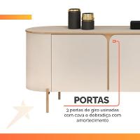 Rack Bancada Com Painel Led Para Tv Até 75 Polegadas Lívia Off White Off White - 7