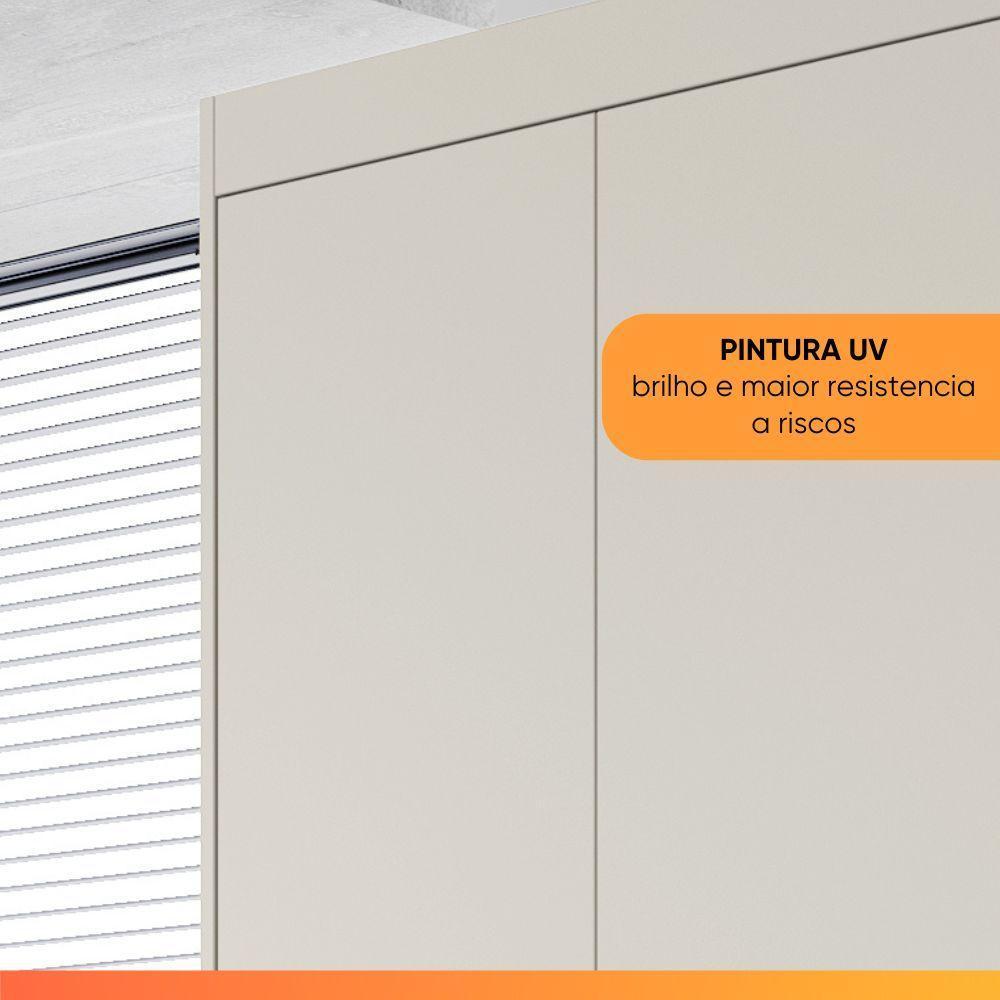 Guarda Roupas Casal 4 Portas 3 Gavetas 100% Mdf Tunis Off White - 7
