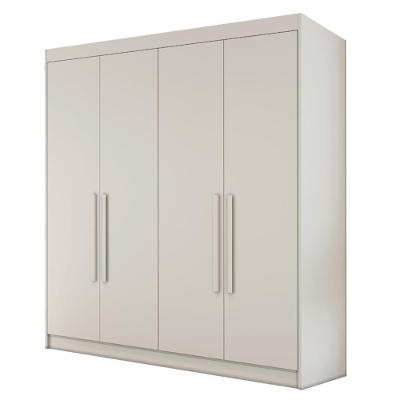 Guarda Roupas Casal 4 Portas 3 Gavetas 100% Mdf Tunis Off White
