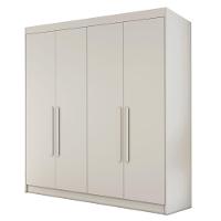 Guarda Roupas Casal 4 Portas 3 Gavetas 100% Mdf Tunis Off White - 1