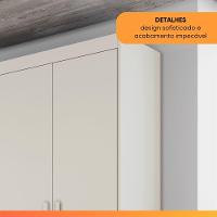 Guarda Roupas Casal 4 Portas 3 Gavetas 100% Mdf Tunis Off White - 8