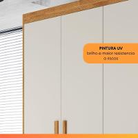 Guarda Roupas Casal 4 Portas 3 Gavetas 100% Mdf Tunis Madeirado/off White - 5