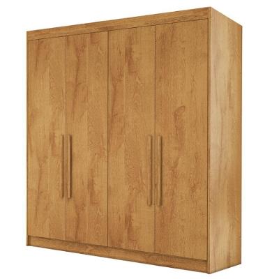 Guarda Roupas Casal 4 Portas 3 Gavetas 100% Mdf Tunis Madeirado