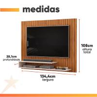 Painel Para Tv Até 55 Polegadas Detalhe Frisado Com Prateleiras Hope Madeirado/off White Madeirado/off White - 3