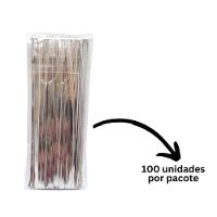 Kit 200 Fecho Prático Aramado Flexível Prata 11cm X 4mm - Magizi - 6