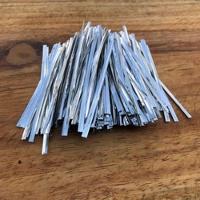 Kit 200 Fecho Prático Aramado Flexível Prata 11cm X 4mm - Magizi - 8