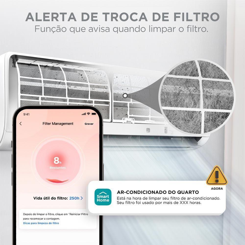 Ar Condicionado Midea Split Hi Wall Inverter Ai Ecomaster 9.000 Btus Quente E Frio R-32 220V - 7