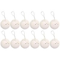 Jogo 12 Bolas De Natal Max Glitter Branco Prime 4cm Na Caixa - Magizi - 1