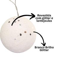 Jogo 12 Bolas De Natal Max Glitter Branco Prime 4cm Na Caixa - Magizi - 3