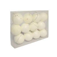 Jogo 12 Bolas De Natal Max Glitter Branco Prime 4cm Na Caixa - Magizi - 6