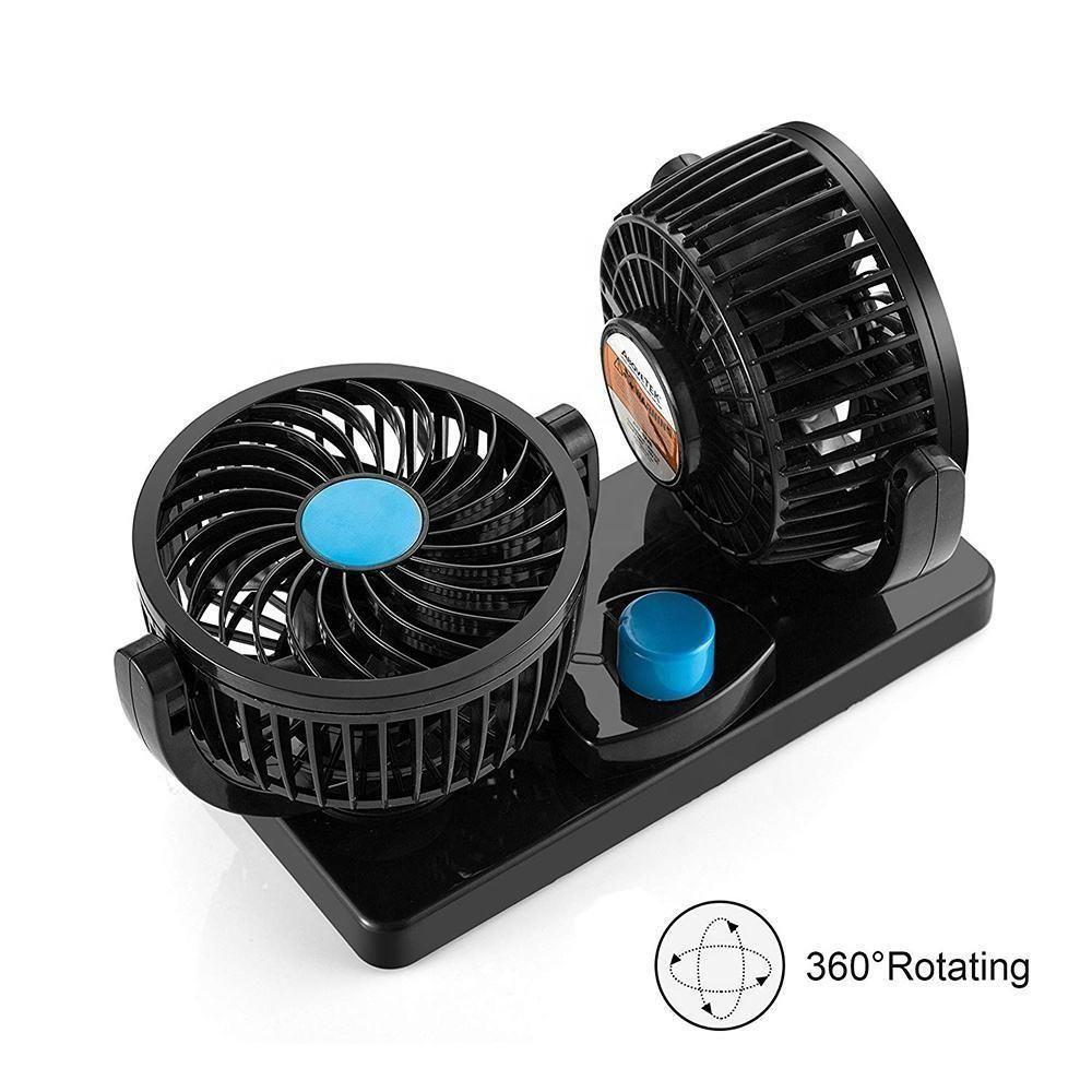 Ventilador Automotivo Duplo Rotativo Ajustavel 12v - 5