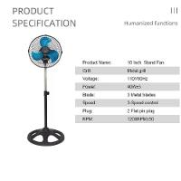 Ventilador De Chao Coluna Forte Silencioso Turbo Coluna Pedestal 3 Velocidades Helice Grade Metal 110V - 8