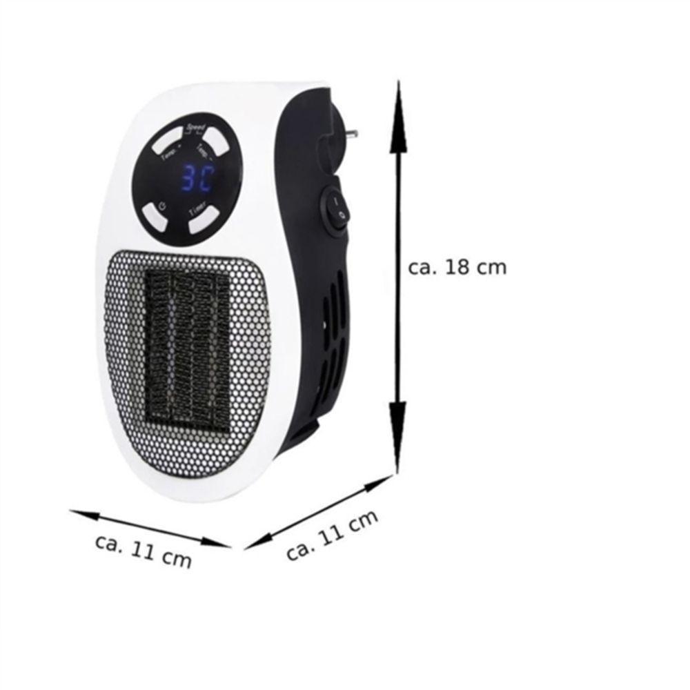 Aquecedor Ambiente Eletrico Tomada Com Controle Remoto E Timer 500w Domestico Portatil Digital 220 - 2
