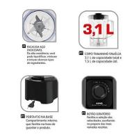 Liquidificador Power Max 3,1L 700W Ln50 Arno Preto 220V - 2