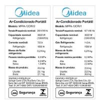 Ar Condicionado Portátil 12000 BTUs Conectado Frio Midea MPPA-12CRV1 - 110V - 9