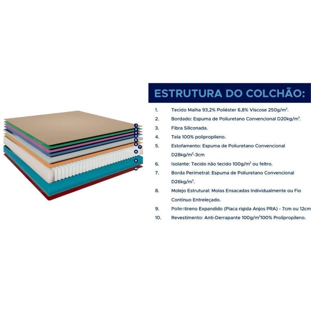 Colchão Solteiro Molas Ensacadas Masterpocket King Best Euro Pillow Brown (88x188x28) - D Angelis Anjos - 3