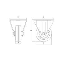 Rodízio Fixo Para Carro Aberto 44951 - 80 Mm Tramontina Pro Tramontina - 2
