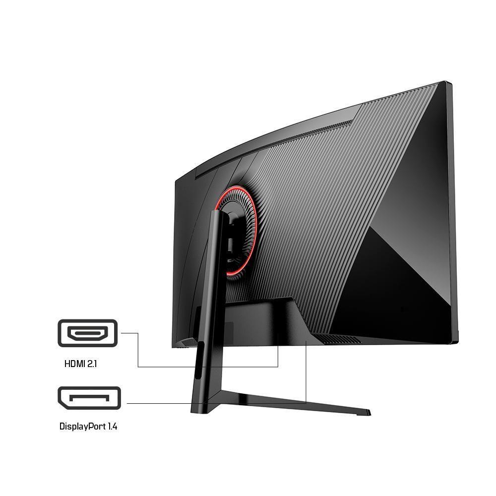 Monitor Gamer Curvo HQ Premium 34” Ultrawide QHD 3440x1440, 165Hz, 1ms, AMD FreeSync, HDMI, DP - HQ34C16 - 9