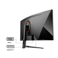 Monitor Gamer Curvo HQ Premium 34” Ultrawide QHD 3440x1440, 165Hz, 1ms, AMD FreeSync, HDMI, DP - HQ34C16 - 9
