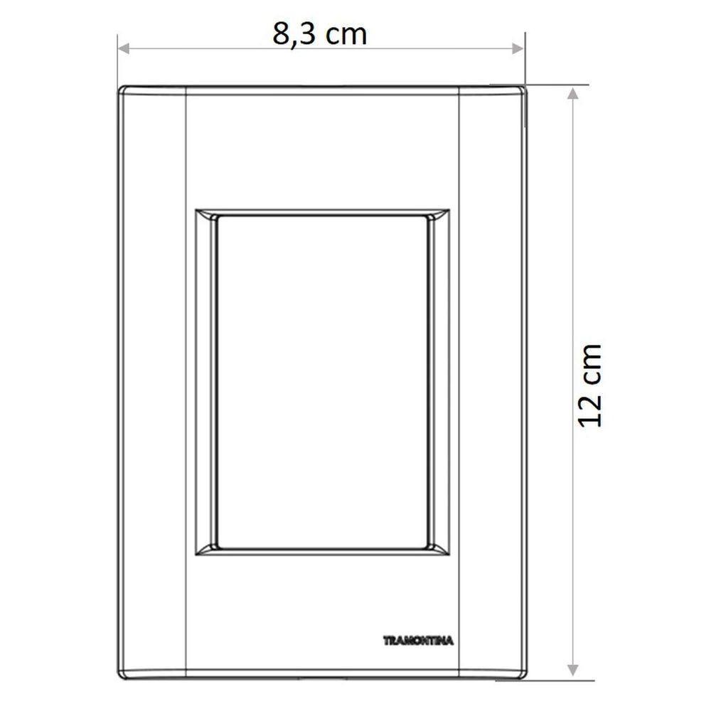 Placa Cega 4x2 Tramontina Giz Com Suporte Branco Tramontina - 8