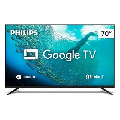 TV Philips 70 Polegadas 70PUG7019/78 Smart 4K Google TV Preto Bivolt