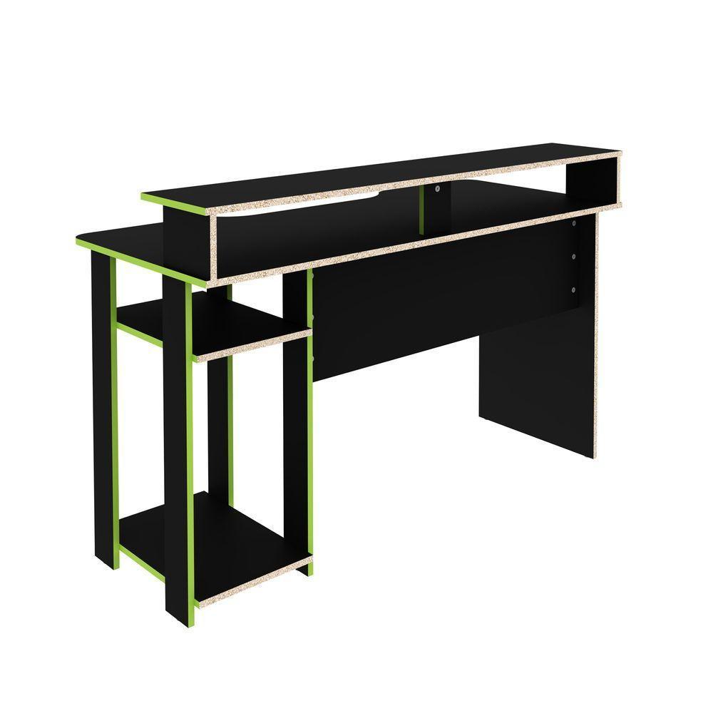 Mesa Gamer Com Porta Cpu 136cm Preto/verde - 5