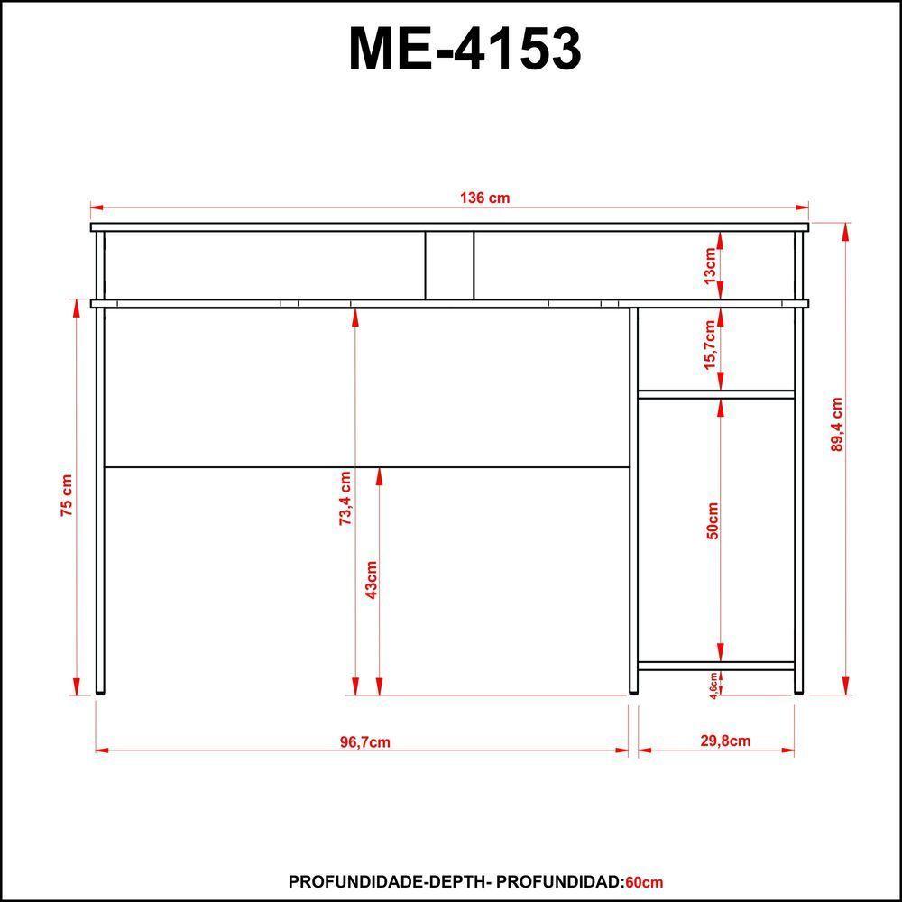 Mesa Gamer Com Porta Cpu 136cm Preto/verde - 6