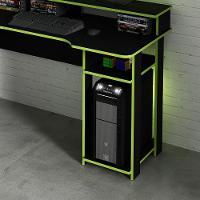 Mesa Gamer Com Porta Cpu 136cm Preto/verde - 2