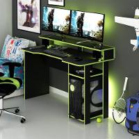 Mesa Gamer Com Porta Cpu 136cm Preto/verde - 3