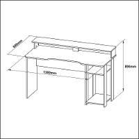 Mesa Gamer Com Porta Cpu 136cm Preto/verde - 7