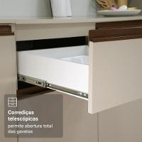 Gabinete Para Banheiro 100cm 1 Porta 3 Gavetas Nice Madesa 04 Crema - 10