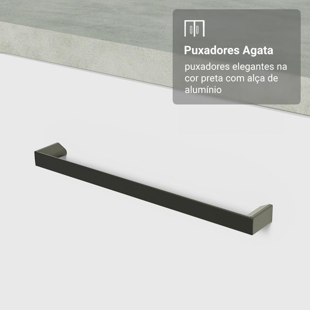 Conjunto Gabinete Para Banheiro 120cm 3 Portas 3 Gavetas Agata Madesa 01 Branco - 7