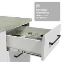 Conjunto Gabinete Para Banheiro 120cm 3 Portas 3 Gavetas Agata Madesa 01 Branco - 6