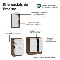 Conjunto Gabinete Para Banheiro 110cm 3 Gavetas 3 Portas Vik Madesa 01 Rustic-branco