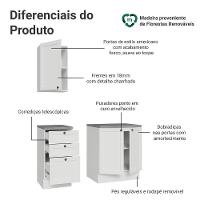 Conjunto Gabinete Para Banheiro 110cm 3 Gavetas 3 Portas Vik Madesa 01 Branco