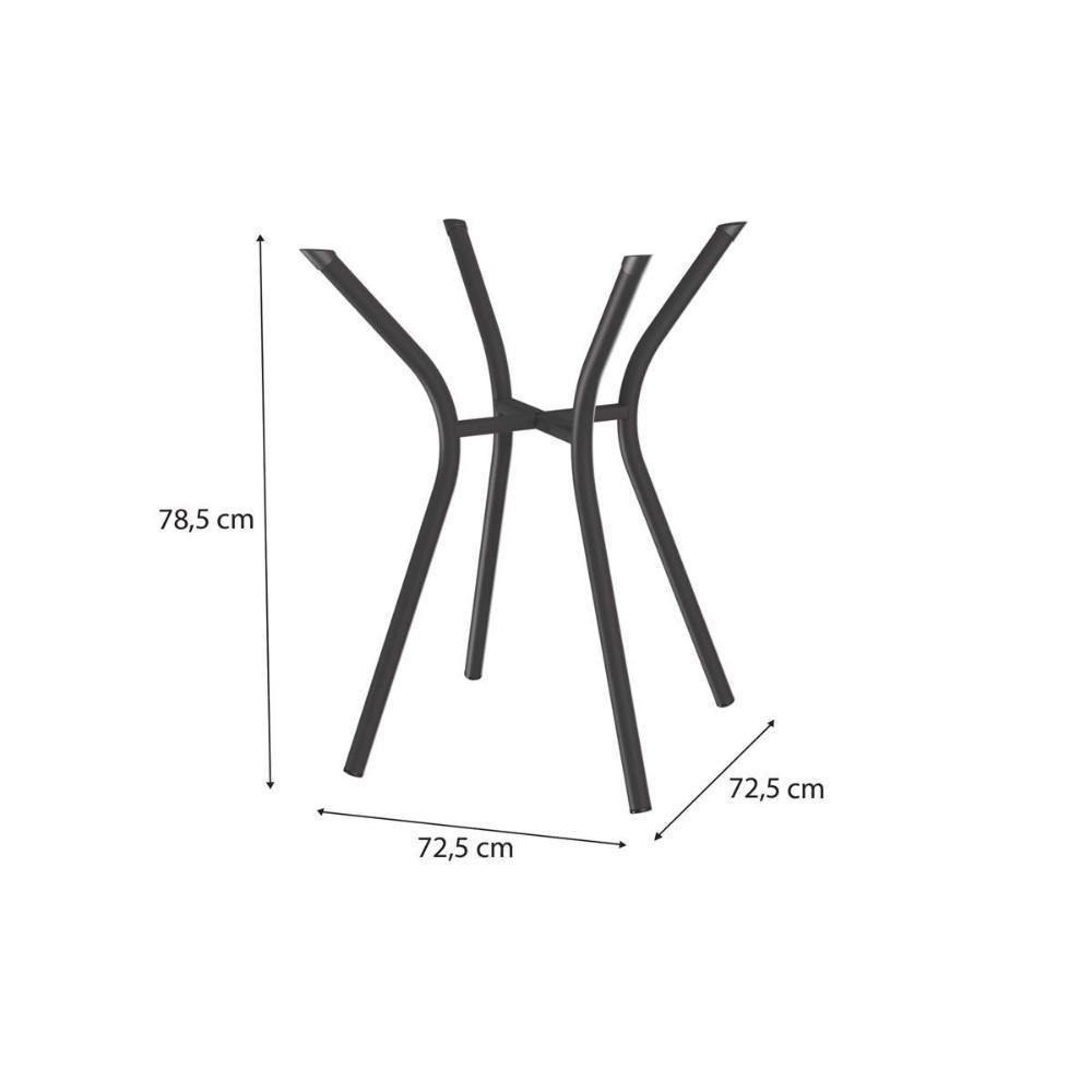 Base Mesa De Jantar Sardenha M086 Aço S- Tampo Preto - Kappesberg - 2