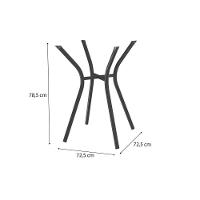 Base Mesa De Jantar Sardenha M086 Aço S- Tampo Preto - Kappesberg - 2