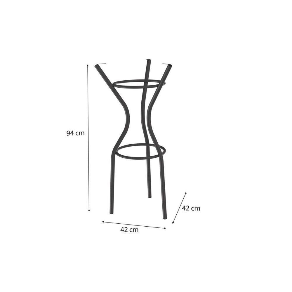 Base Mesa De Jantar Bistro Dublin M087 Aço S- Tampo Niquel - Kappesberg - 2