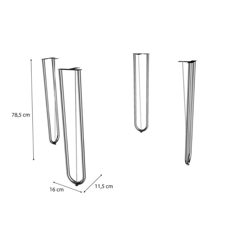 Base Mesa De Jantar Constanza M084 Aço S- Tampo Niquel - Kappesberg - 2