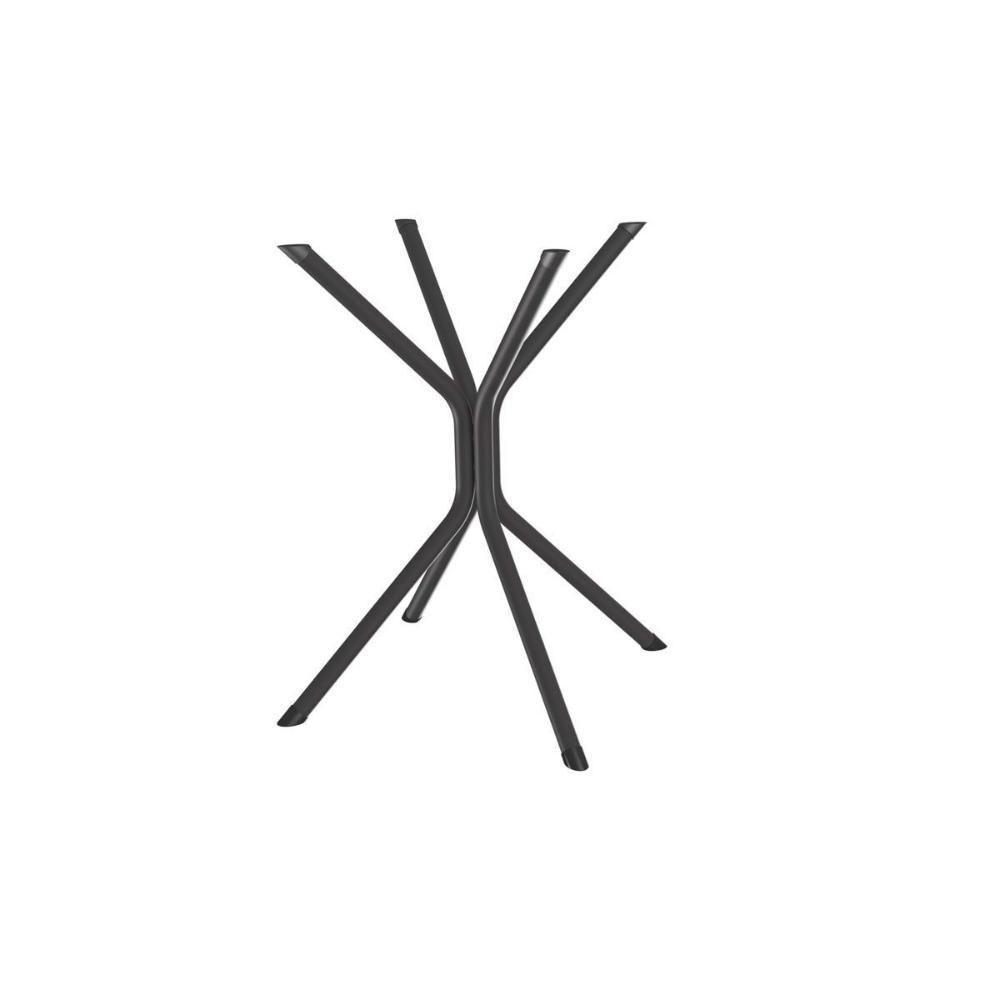 Base Mesa De Jantar Creta M088 Aço S- Tampo Preto - Kappesberg - 1