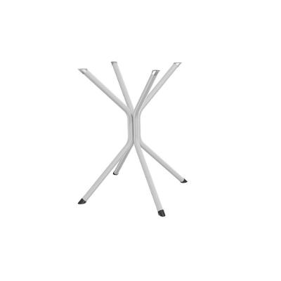 Base Mesa De Jantar Creta M088 Aço S- Tampo Branco - Kappesberg