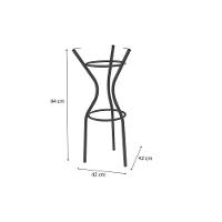 Base Mesa De Jantar Bistro Dublin M087 Aço S- Tampo Preto - Kappesberg - 2