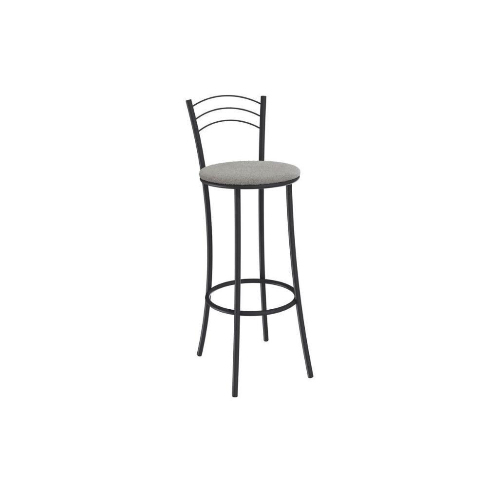 Banqueta Sala De Jantar Petra 1b700prf Aço 1 Un Preto-boucle Cinza - Kappesberg - 1