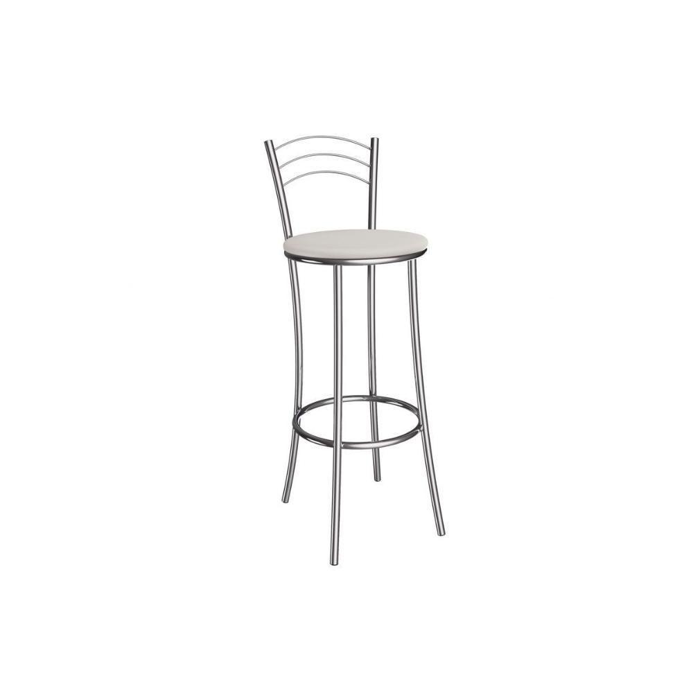 Banqueta Sala De Jantar Petra 1b700cr Aço 1 Un Cromado-ano Branco - Kappesberg - 1