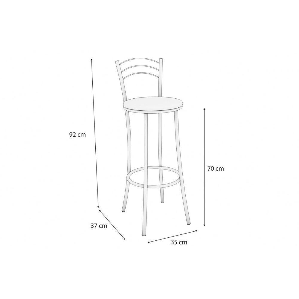 Banqueta Sala De Jantar Petra 1b700cr Aço 1 Un Cromado-ano Branco - Kappesberg - 2