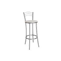 Banqueta Sala De Jantar Petra 1b700cr Aço 1 Un Cromado-ano Branco - Kappesberg - 1