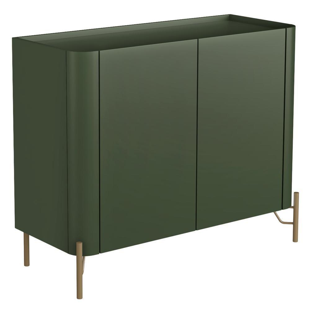 Buffet Para Sala De Jantar 2 Portas 1 Gaveta Pés Industrial Dourado Naim I03 Musgo - Lyam - 1