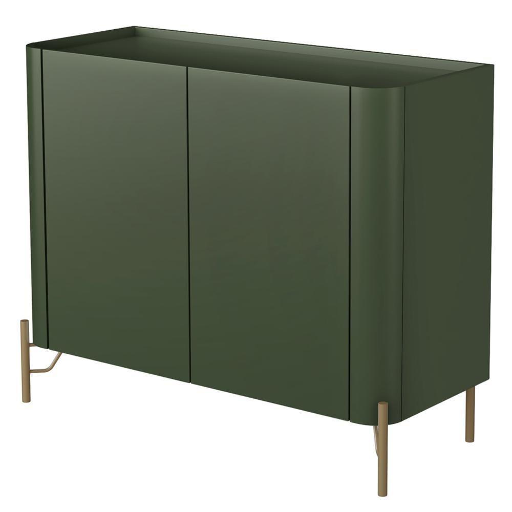 Buffet Para Sala De Jantar 2 Portas 1 Gaveta Pés Industrial Dourado Naim I03 Musgo - Lyam - 5