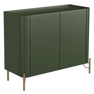 Buffet Para Sala De Jantar 2 Portas 1 Gaveta Pés Industrial Dourado Naim I03 Musgo - Lyam